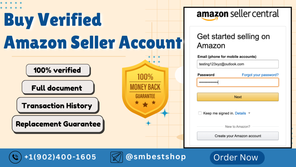 Buy verified amazon seller account